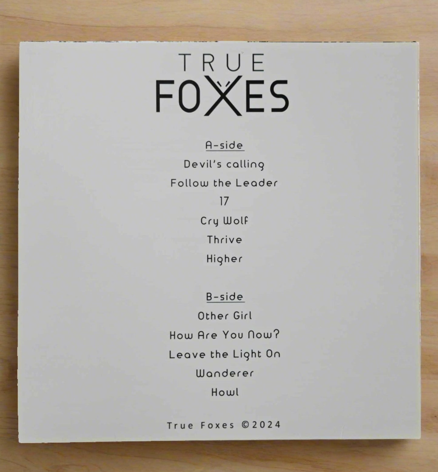 True Foxes Howl LP Tracklisting