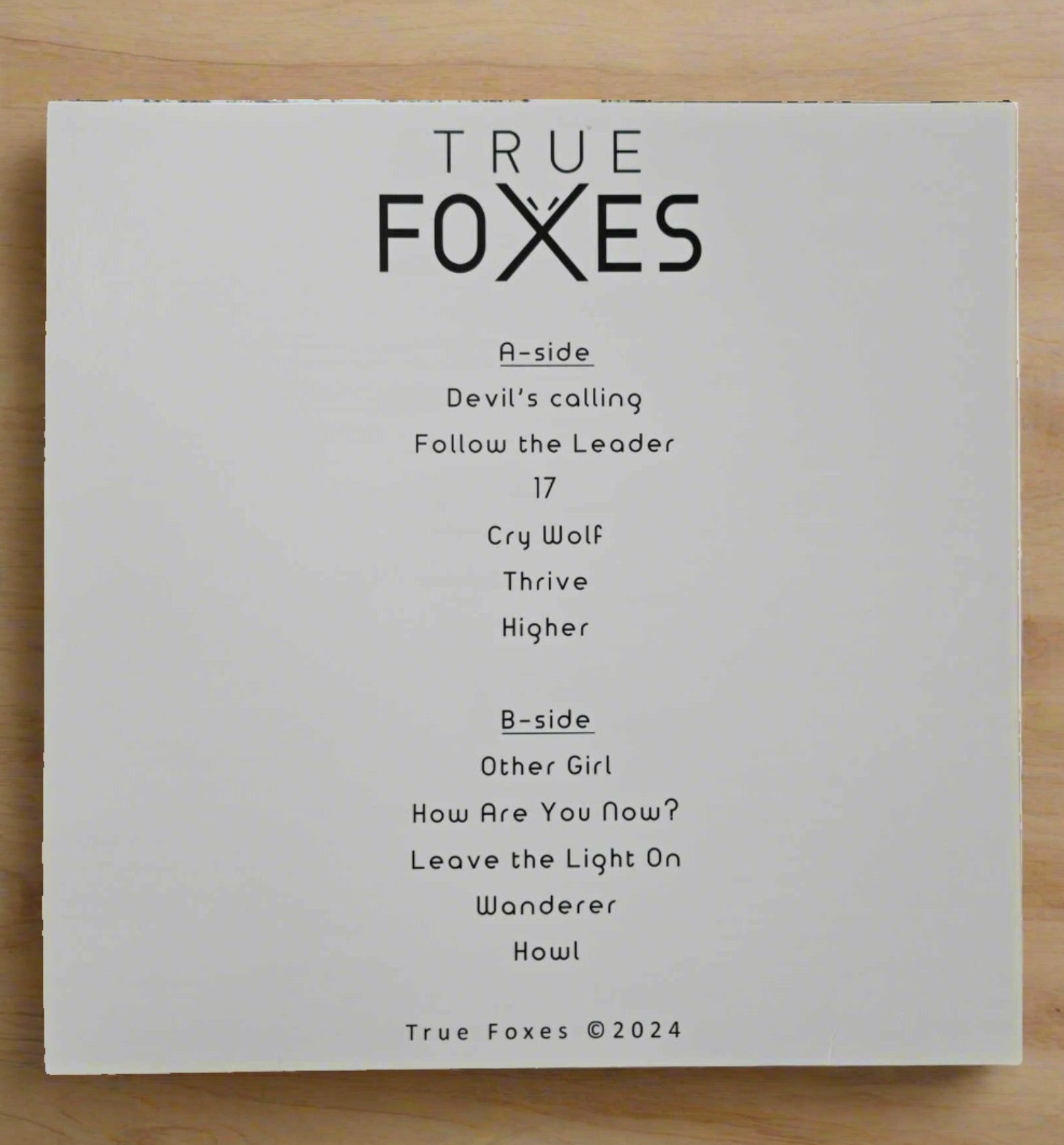 True Foxes Howl LP Tracklisting